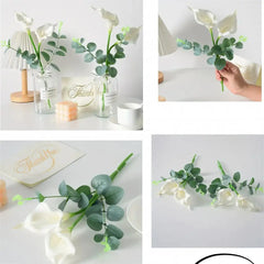 PU Calla Lily Simulation Flower Home Decoration Floral Arte Set Decoration Wedding Bouquet Diy Home Decor, Plants & flowers