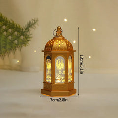 Creative Eid Mubarak Candle Lamp Islamic Ramadan Crescent Moon and Star Night Light Muslim Party Decor Eid Party Supplies