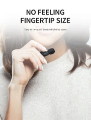 2.4G Wireless Lavalier Microphone Portable Audio Video Recording Mini Mic for iPhone Android Live Broadcast Gaming Phone
