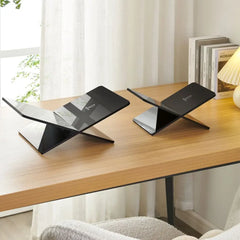 Transparency Acrylic Book Stand Large Size Ergonomic Open Display Stand Minimalist Geometric Design Recipe Holder Bible Stand