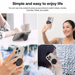Magnetic Folding Mobile Phone Grip Holder Socket Pocket Support for Magsafe IPhone Mac Samsung Safe Ring Finger Expanding Stand