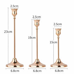 Cross-Border Retro European Creative Trumpet Bell Base Light Luxury Nordic Style Metal Iron candle holders Holder Home Decor