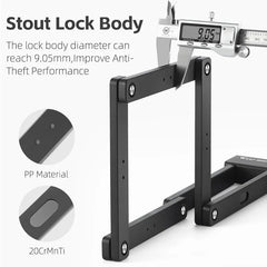 WEST BIKING Foldable Bike Lock Key Strong Security Anti-theft Bicycle Password Lock Heavy Chain Cable Padlock Motorcycle Lock