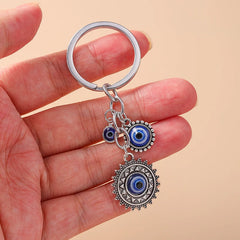 Fashion Metal Evil Eye Keychain for Car Key Women Men Handbag Pendant Keyring Accessories DIY Jewelry Gifts