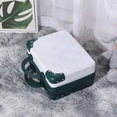 14 inch Lightweight Mini Travel Suitcase Cosmetic Box Waterproof Hand Luggage Organizer Makeup Case Protable Small Boarding Case