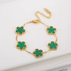 Stainless Steel Adjustable Clover Bracelet – Classic Party Gift