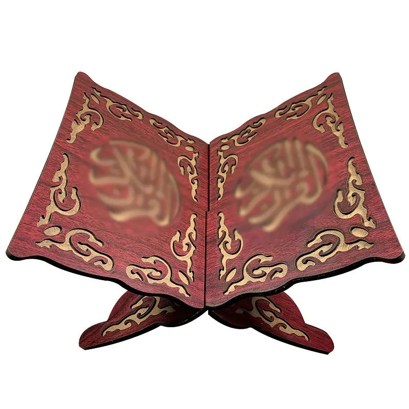 High Aesthetic Hollow Reading Stand, Wood Grain Recitation Stand