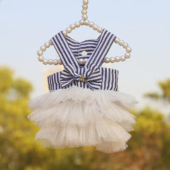 Dog Summer Dress Cat Lace Skirt Pet Clothing Chihuahua Stripe Skirt Puppy Cat Princess Apparel Cute Puppy Clothes Pet Shop Pet Clothing