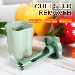 2-in-1 Fruit Pepper Corer Color Pepper Corer Seed Removing Tool Portable Kitchen Utensil Reusable Fruit Vegetable Coring Tool