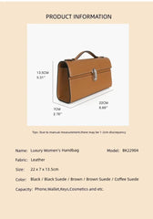 UKF Luxury Designer Top Handle Satchel & Tote Bag for Women