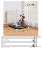Dog Cage with Tray for Small Dogs Like Pomeranian, Teddy, Bichon, Pet Kennel for Autumn and Winter, Warm Dog Bed for Small Dogs with Separate Toilet Pet Shop