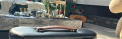 PU Leather Small Ottoman Foot Stool with Wood Legs