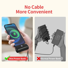Fast Charging Power Bank Portable Charger External Battery for iPhone Samsung Huawei Xiaomi HONOR 5000mAh Type C or Lightning