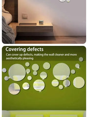 Acrylic Mirror Wall Sticker Round Decorative Mirror