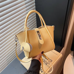 Fashion Leather Tote Bag – Versatile Casual Commuter Bag