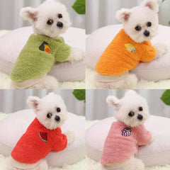 Pet Winter Warm Dog Sweater Thickened Soft Cotton Coat Velvet Vest Clothes Warm and Comfortable Small and Medium sized Dog Pet C