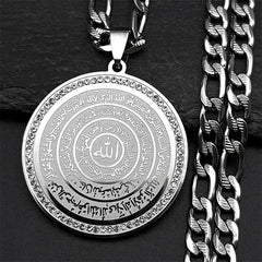 Seven Archangels Medal Angel Necklace for Women Men Stainless Steel Seal of Solomon Protection Chain Jewelry collar NZZZ504S02