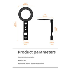 VRIG Magnetic Phone Holder Tripod Mount MagSafe Phone Stand W 1/4 Cold Shoe for iPhone 16 15 14 Samsung Phone Camera Accessories