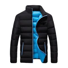 Men's  New Winter Long Sleeve Cotton Coat Zipper Jacket Men's Cotton Coat