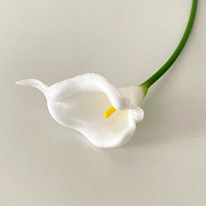 PU Calla Lily Simulation Flower Home Decoration Floral Arte Set Decoration Wedding Bouquet Diy Home Decor, Plants & flowers