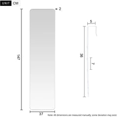 Full Length Mirror with Rounded Corners Door Hanging Mirror