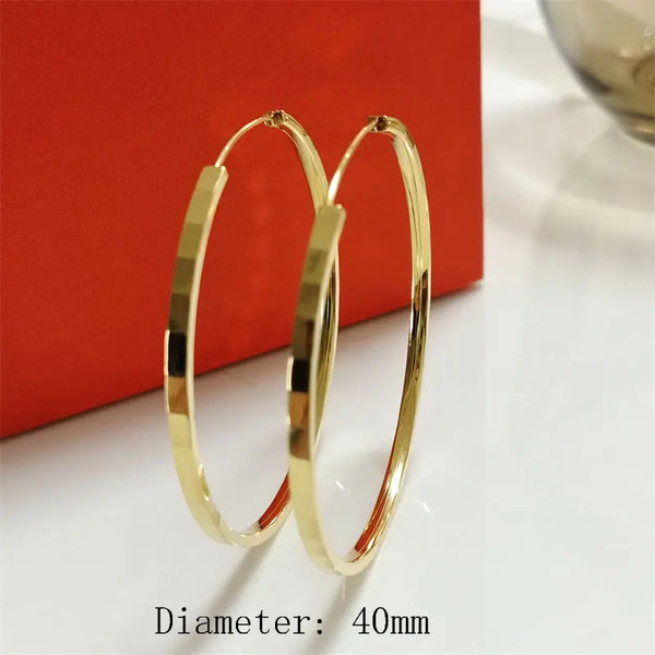 Senlissi 18K Gold Plated 925 Silver Hoop Earrings for Women