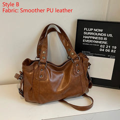 High Quality PU Shoulder Bag for Women – Contrast Zipper Style