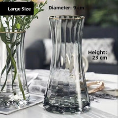 Creative Simple Original Color Glass Flower Vase Transparent Water Fre Flowers Lilies Nordic ular Living Room Home Decor