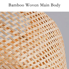 30cm Handwoven Bamboo Pendant Light – Modern Art Chandelier Home Decor