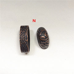 New Sword Handle Tsuka Alloy Fuchi Kashira For Japanese Samurai Katana Wakizashi Sword Fittings