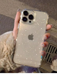 Luxury Bling Glitter Clear Phone Case For iPhone 17 16 15 14 13 12 11 Pro Max X XR XS 7 8 Plus Shockproof Transparent Soft Cover