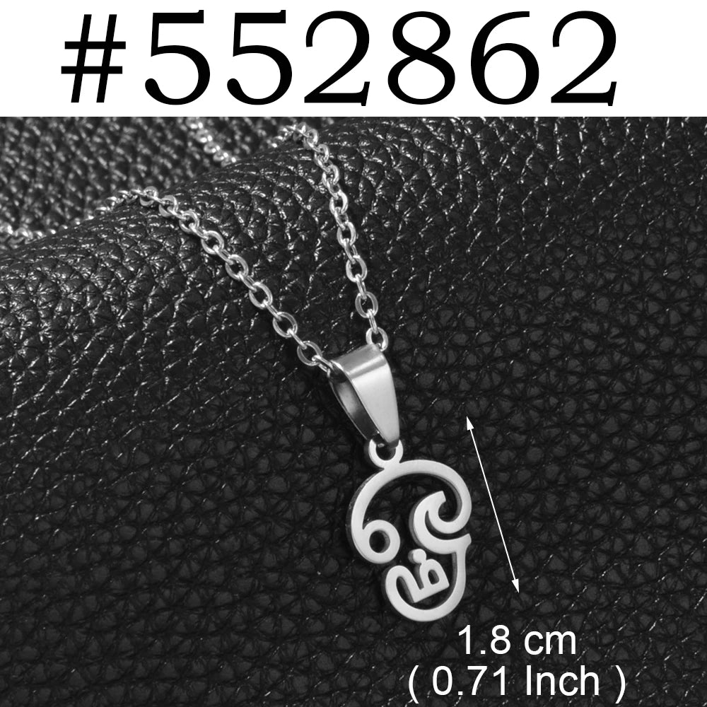 1PC/Tamil Aum Om Hinduism Indian Symbol Hindu Pendant Necklaces For Women Girls Stainless Steel India Religion Jewelry #552862