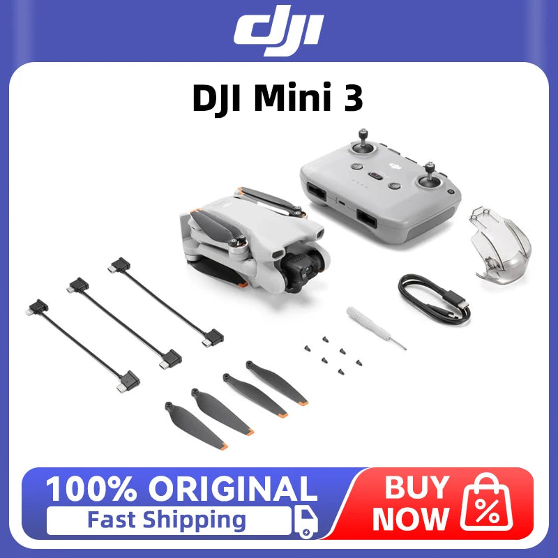 DJI Mini 3 Drone Beginner-Friendly Under 249 g Extended Battery Life 4K HDR Video True Vertical Shooting Original in Stock