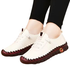 Sneakers Women Shoes Loafers Lace Up Leather Flat New Spring Casual comfortable Mom Shoe Mujer Zapatos Chaussure Flat Shoes
