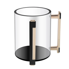 ABRT-Hand Wash Cup With Two Metal Handles For Jewish Prayer Washing Cup Hand Washing Cup Acrylic Round Design