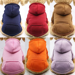 Puppy Pet Hooded Sweatshirt Autumn Winter Two-legged Pocket Cat Dog Clothes Pet Shop Pet Clothing