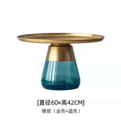 Artistic Glass Coffee Table, Creative Design End Tables for Living Room , Stylish Accent Tea Table with Various Sizes & Colors Living Room Furniture