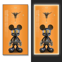 Fashionable Home Wall Decoration Cartoon Mickey Hanging Painting Creative Large Digital Clock LED Luminous Painting Wall Clock