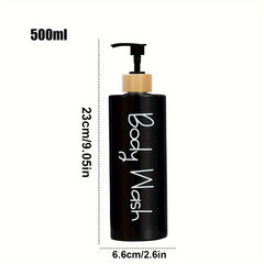 3PCS Bathroom Soap Dispenser Reusable Hand Pump Dispenser Bottle Bathroom Shower Gel Shampoo Refillable Bottle Container
