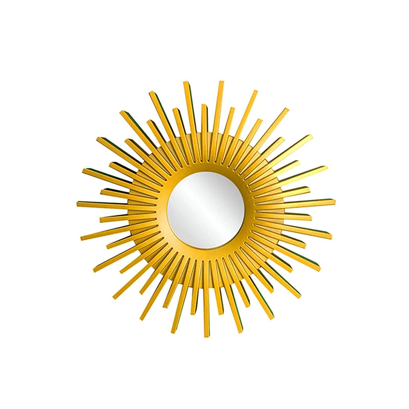 Decorative Mirror Gold Silver Hanging Mirror Luxury Modern Sun Shape Mirror Wall Decor New Home Decorations espejo зеркало 거울