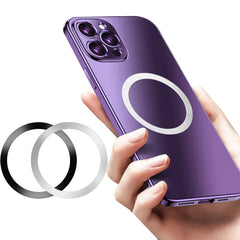 Universal Magnetic Metal Plate Ring For Samsung iPhone Magsafe Wireless Charger Car Phone Holder Sticker Round Magnet Patch