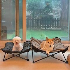 Pet Shop Detachable And Washable Pet Bed, Dog Iron Frame Bed, All-Season Camping Portable Folding Dog Kennel