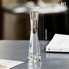 Transparent Glass Flower Vase Small Vase Hydroponics Flower Terrarium Luxury Room Table Home Decor Wedding Decoration