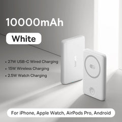 Baseus 27W Magnetic Power Bank 10000mAh 15W Wireless Charging External Battery For iPhone iWatch AirPods Samsung Xiaomi Poco