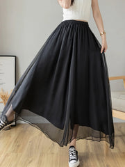 Women’s High-Waist Chiffon Wide-Leg Pants – Spring/Summer Plus Size