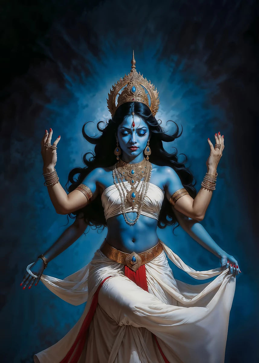 Hindu God Lord Krishna Shiva Ganesha Meditation Indian Traditional Artwork Poster Canvas Painting Wall Pictures Home Decor Gift