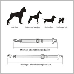 Adjustable Pet Cat Dog Car Seat  Belt Pet Seat Vehicle Dog Harness Lead Clip Safety Lever Traction Dog Collars Dog Accessoires Pet Shop