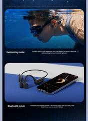 Sanag B33S Bone Conduction Bluetooth Earphones Open Ear IPX8 Swimming Headphones Choice 32GB Memory Wireless Headset MP3 Earbuds