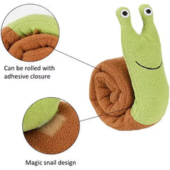 Dog Squeak Plush Snails Toys Dog Sound Chew Plush Toy Hidden Food Sniffing Teeth Cleaning Pet Enrichment Toy Pet Shop