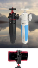 MT-08 Mini Extendable Desktop Tripod Handheld Photography Bracket Stand w/ Flexible Ballhead 1/4 Inch Screw Mount for Selfie